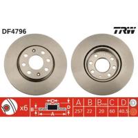 Диск тормозной передний TRW DF4796