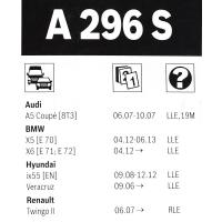 Комплект бескаркасных щёток Bosch Aerotwin A296S 600/500 мм 3397007296 - фото 3
