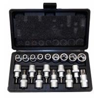 Набор головок /головок с вставкой Автодело Torx 1/2" Е10-Е24/Т20-Т70 19 пр. 39840