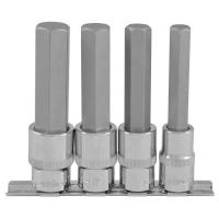 Набор головок Ombra со вставкой Hex 4 пр. 1/2" H12-H19 L=100 мм на планке 921204