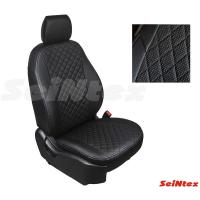 Автомобильные чехлы Seintex RENAULT DUSTER 2015- 40/60 Ромб черные 88596