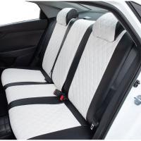 Автомобильные чехлы Seintex RENAULT LOGAN 2014- цельная спинка Ромб черные 88948 - фото 5