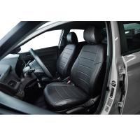 Автомобильные чехлы Seintex NISSAN PATHFINDER III черный экокожа 88693 - фото 2